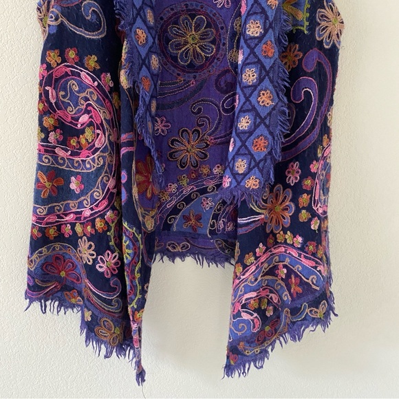 SoftSurroundings Wool  embroidered Vest - Picture 9 of 10